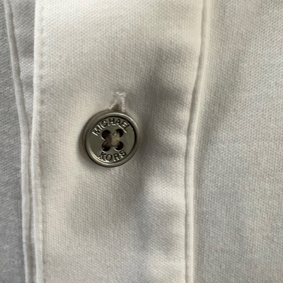 Michael Kors Cotton Polo, White, Cotton, 4 button w/ pocket, slightly worn, XL - Picture 4 of 5